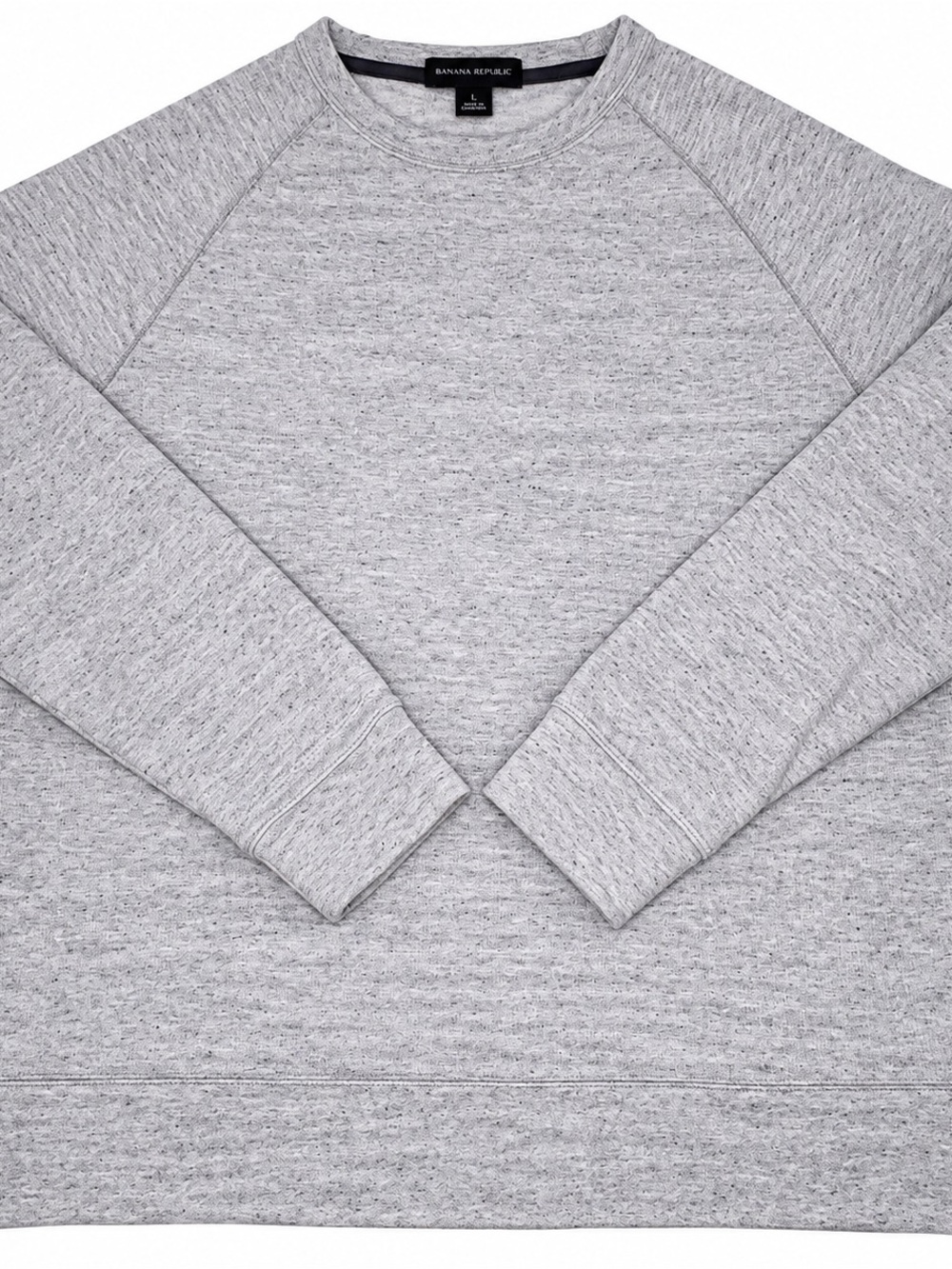 Banana Republic Men's Heather Light Gray Crewneck Sweater